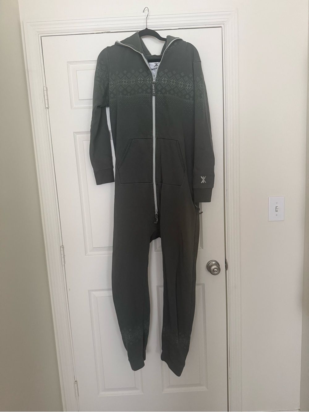 Onepiece Alipine Full-Zip Hooded One-Piece in Dark Green